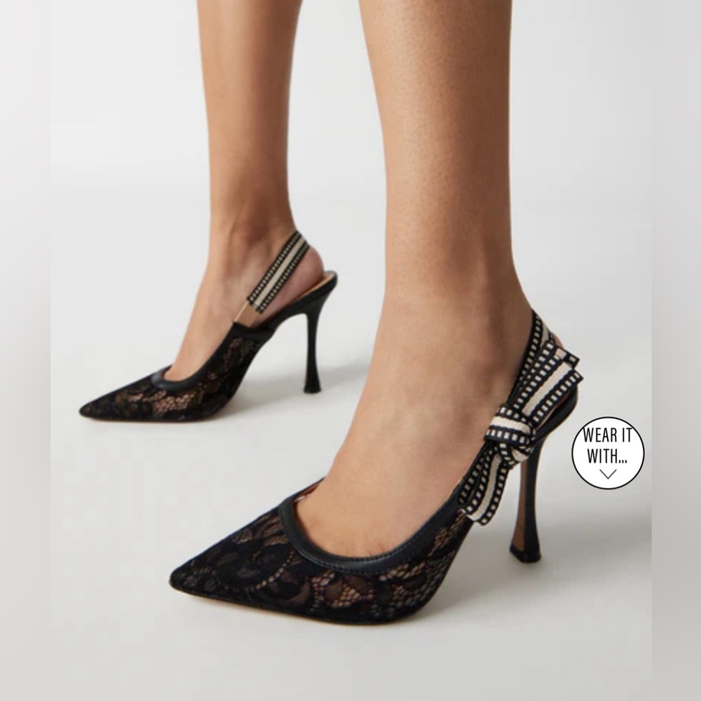 LIKE NEW Steve Madden Bri Black Lace Pumps (wore once!)